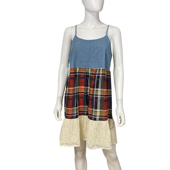 Umgee Plaid & Denim Boho Multicolor Dress
New - Picture 3 of 10